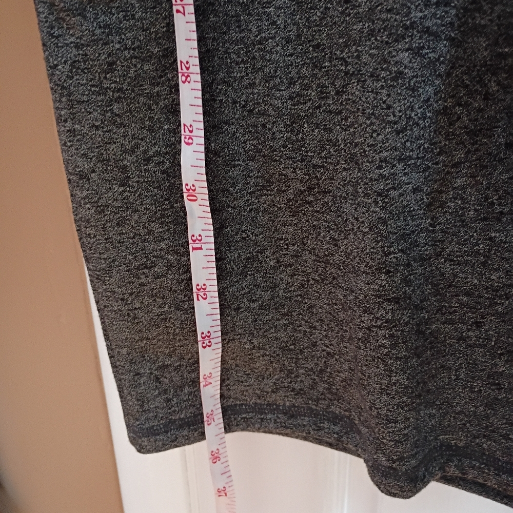 Freedom Trail Gray Fleece Hooded Sweater Dress Cowl Neck Pockets P/S Knee Length - Picture 6 of 11